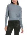 Allsaints Ridley Wool Crop Sweater In Blue