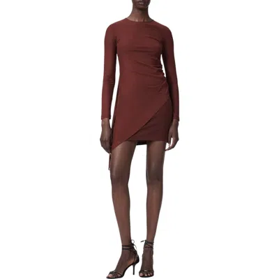 Allsaints Riley Minidress In Burgundy