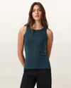 Allsaints Rina Crew Neck Sleeveless Tank Top In Gray