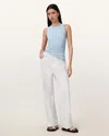 Allsaints Rina Crew Neck Sleeveless Tank Top In Powder Blue