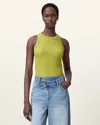 Allsaints Rina Crew Neck Sleeveless Tank Top In Unity Green