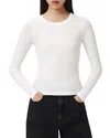 Allsaints Rina Crewneck Top In White