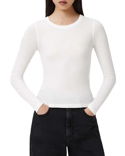 Allsaints Rina Crewneck Top In White