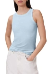 Allsaints Rina Crew Neck Sleeveless Tank Top In Blue