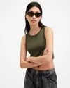 Allsaints Womens Grape Leaf Gre Rina Stretch-jersey Tank Top In Tarmac Green