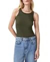 Allsaints Rina Crew Neck Sleeveless Tank Top In Grape Leaf