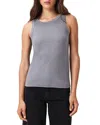Allsaints Rina Crew Neck Sleeveless Tank Top In Gray