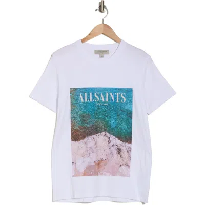 Allsaints Rioni Boyfriend Graphic T-shirt In Optic White