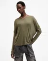 Allsaints Rita Francesco Oversized T-shirt In Tarmac Green
