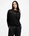 Allsaints Rita Snake Tee In Black