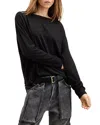 Allsaints Francesco Rita Oversize Long Sleeve T-shirt In Black In Black