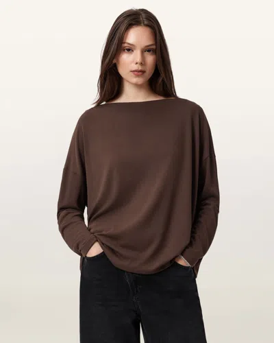 Allsaints Rita Relaxed Fit T-shirt In Brown