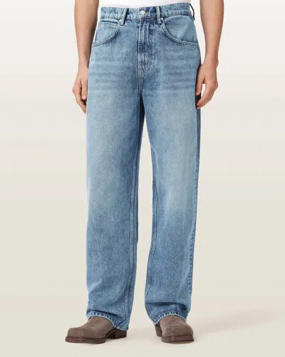 Allsaints Rivet Relaxed Slouch Denim Jeans In Blue
