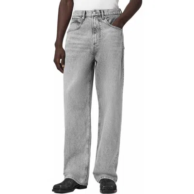Allsaints Rivet Sloch Straight Leg Jeans In Gray