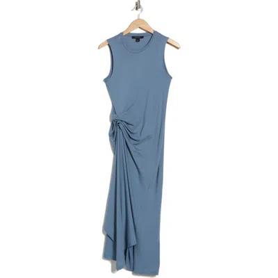 Allsaints Rivi Draped Midi Dress In Blue