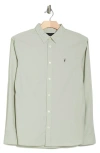 Allsaints Riviera Long Sleeve Shirt In Bleach Sage Green