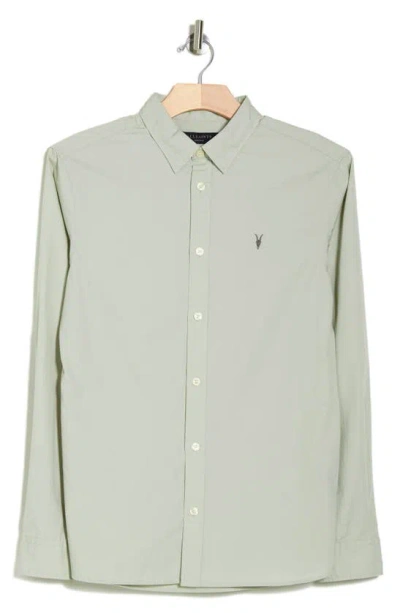 Allsaints Riviera Long Sleeve Shirt In Green