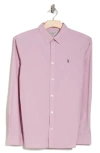 Allsaints Riviera Long Sleeve Shirt In Faded Mauve Pink