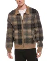 Allsaints Robbie Wool & Alpaca-blend Cardigan In Brown
