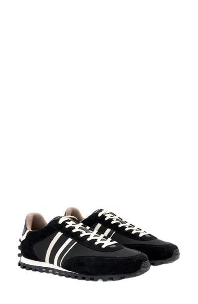 Allsaints Robin Leather Sneaker In Black/white