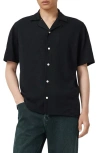 Allsaints Forge Relaxed Fit Lightweight Shirt In Black
