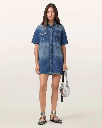Allsaints Rock Denim Mini Dress