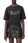 Allsaints Rock Etta Oversized T-shirt In Brown