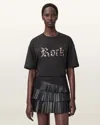 Allsaints Rock Etta Oversized T-shirt In Brown