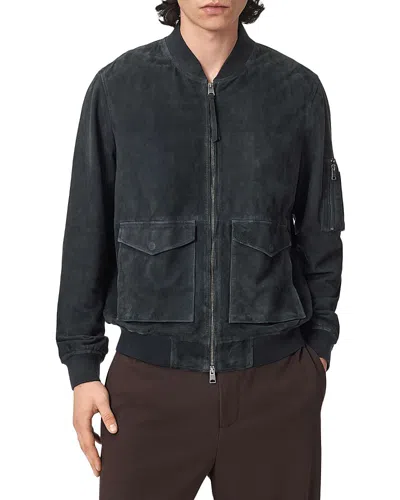 Allsaints Rokko Bomber Jacket In Blue