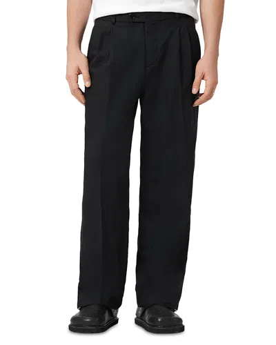 Allsaints Roland Straight Fit Trouser Pants In Black