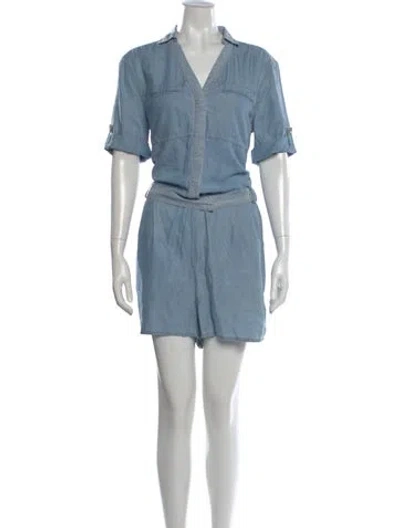 Pre-owned Allsaints Romper In Blue
