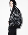 Allsaints Roomer Asymmetric Zip Up Bomber Jacket In Black