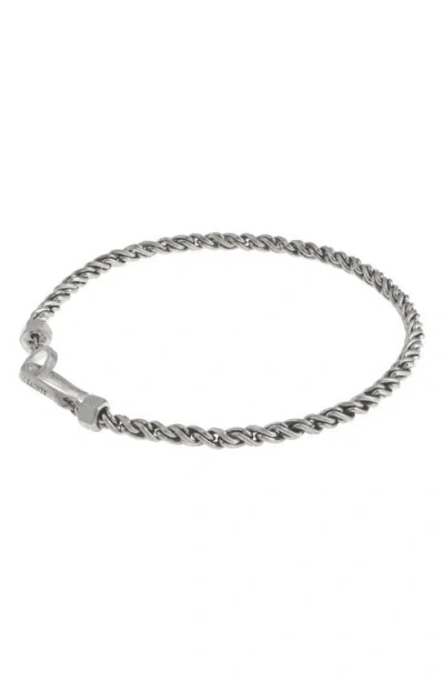 Allsaints Rope Chain Bracelet In Silver