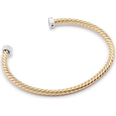 Allsaints Rope Cuff Bracelet In Two Tone