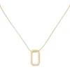 Allsaints Rope Hex Link Pendant Necklace In Gold