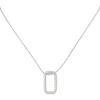 Allsaints Rope Hex Link Pendant Necklace In Rhodium