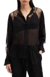 Allsaints Rory Relaxed Fit Lace Shirt