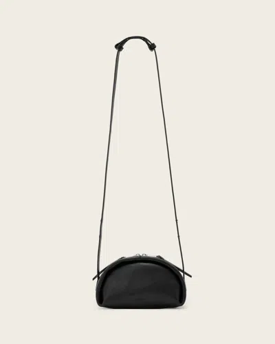 Allsaints Rosalie Arc Leather Crossbody Bag In Pink