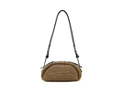 Allsaints Rosalie Arc Raffia Cross Body Handbags Biscuit Brown: One Size
