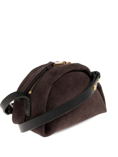 Allsaints Rosalie Suede Shoulder Bag In Brown