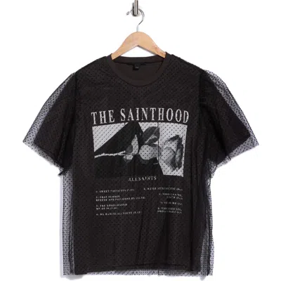 Allsaints Rosekis Tommi Graphic T-shirt In Black