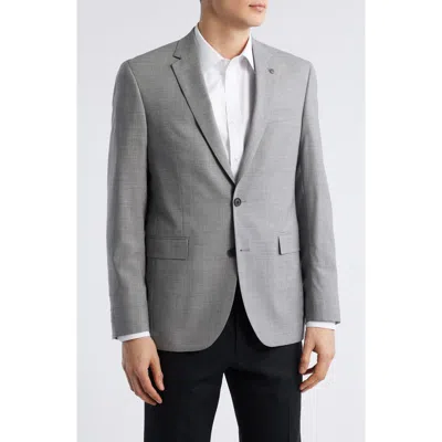 Allsaints Ross Slim Fit Grey Mélange Stretch Wool Sport Coat