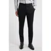 Allsaints Myk Cropped Trousers With Satin Detail In Black