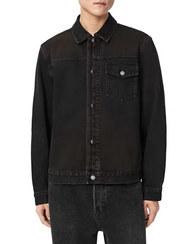 Allsaints Roth Denim Jacket In Black