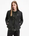 Allsaints Rothwell Corduroy Collar Jacket In Washed Black