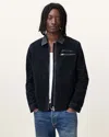 Allsaints Rothwell Corduroy Zip Overshirt In Tumbled Grey