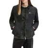 Allsaints Rothwell Corduroy Collar Jacket In Washed Black