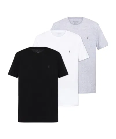 Allsaints Round Collar Short-sleeve T-shirt Three-piece In White