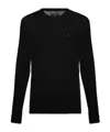 Allsaints Merino Crewneck Sweater In Black