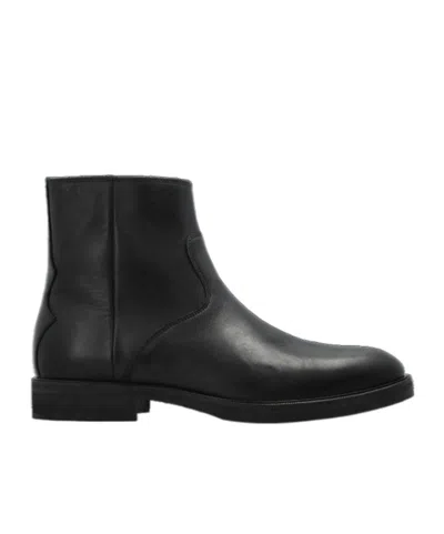 Allsaints Round-toe Boots In White